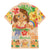 Kawaii Hula Girls Family Matching Mermaid Dress and Hawaiian Shirt Aloha Hibiscus Flowers