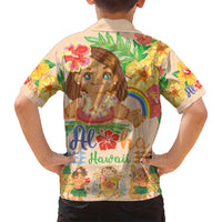 Kawaii Hula Girls Family Matching Summer Maxi Dress and Hawaiian Shirt Aloha Hibiscus Flowers LT9 - Polynesian Pride