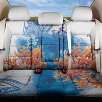 Hibiscus Turtle Tattoo Coral Reef Back Car Seat Cover with Polynesian Tribal LT9 One Size White - Polynesian Pride