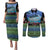 Personalised Fiji Viti Levu Couples Matching Puletasi and Long Sleeve Button Shirt Tagimoucia and Tapa Tribal Pattern