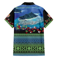 Personalised Fiji Viti Levu Family Matching Off The Shoulder Long Sleeve Dress and Hawaiian Shirt Tagimoucia and Tapa Tribal Pattern LT9 - Polynesian Pride