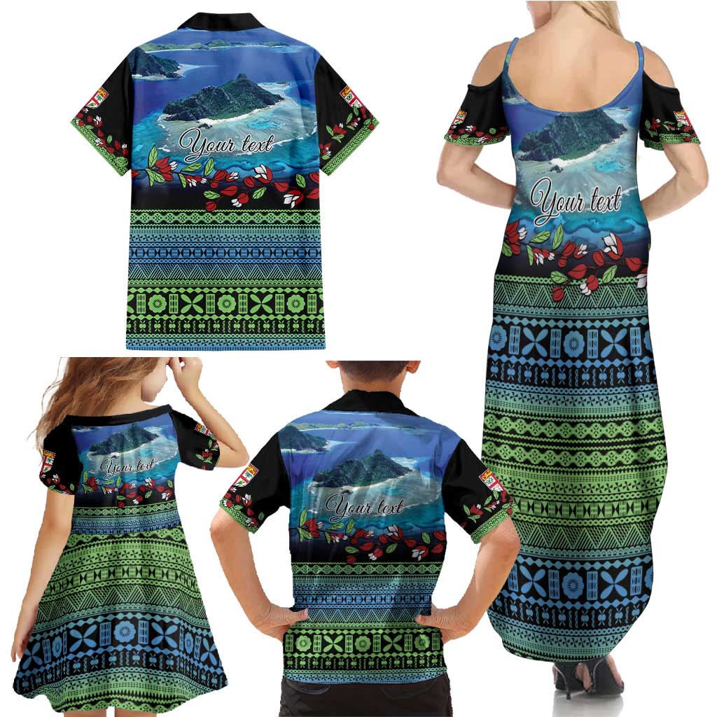 Personalised Fiji Viti Levu Family Matching Summer Maxi Dress and Hawaiian Shirt Tagimoucia and Tapa Tribal Pattern LT9 - Polynesian Pride