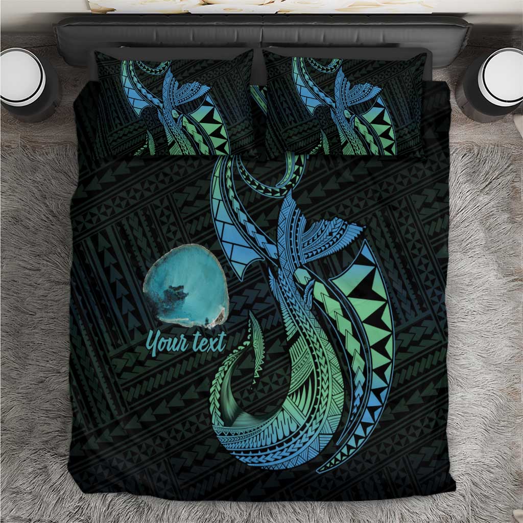 Personalised Hawaii Kure Atoll Bedding Set Holaniku Coral Reef with Polynesian Tribal LT9 Blue - Polynesian Pride