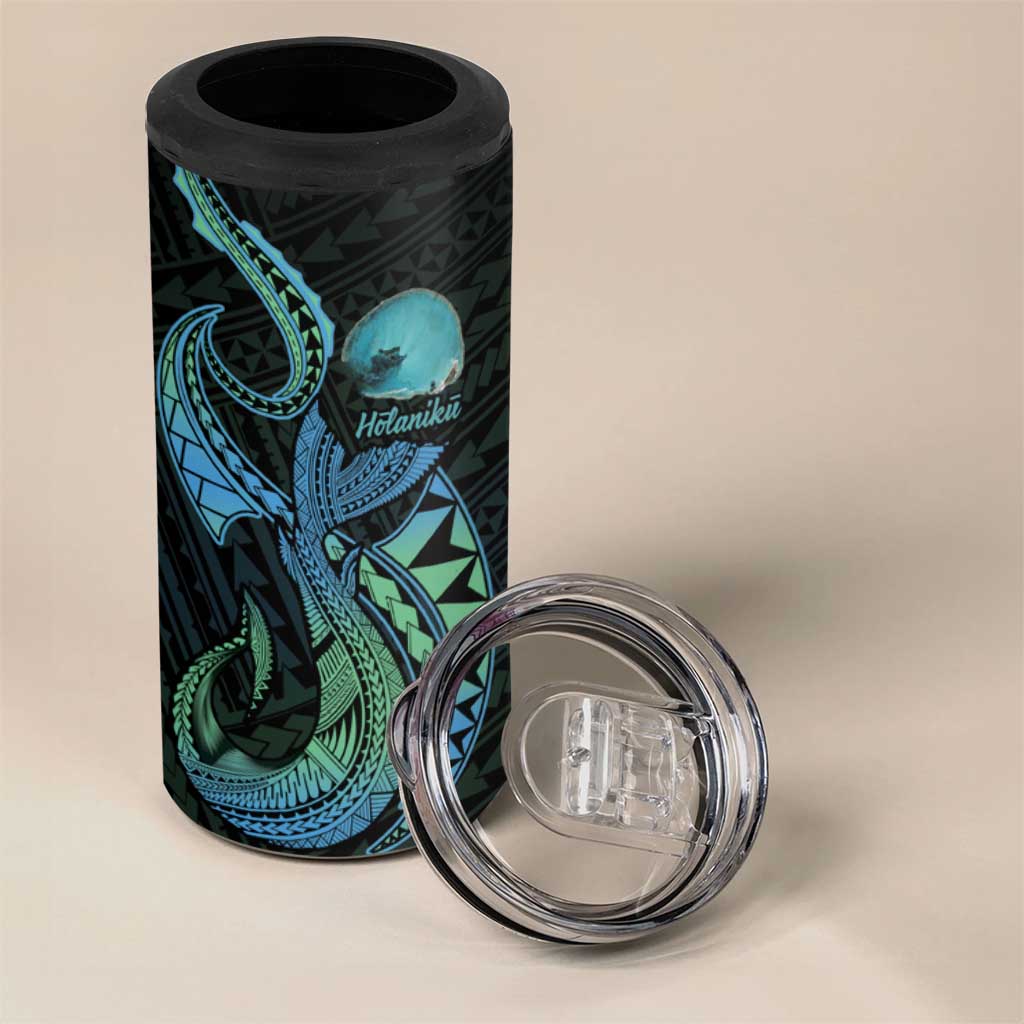 Personalised Hawaii Kure Atoll 4 in 1 Can Cooler Tumbler Holaniku Coral Reef with Polynesian Tribal