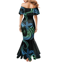 Personalised Hawaii Kure Atoll Family Matching Mermaid Dress and Hawaiian Shirt Holaniku Coral Reef with Polynesian Tribal LT9 - Polynesian Pride