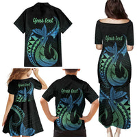 Personalised Hawaii Kure Atoll Family Matching Puletasi and Hawaiian Shirt Holaniku Coral Reef with Polynesian Tribal LT9 - Polynesian Pride