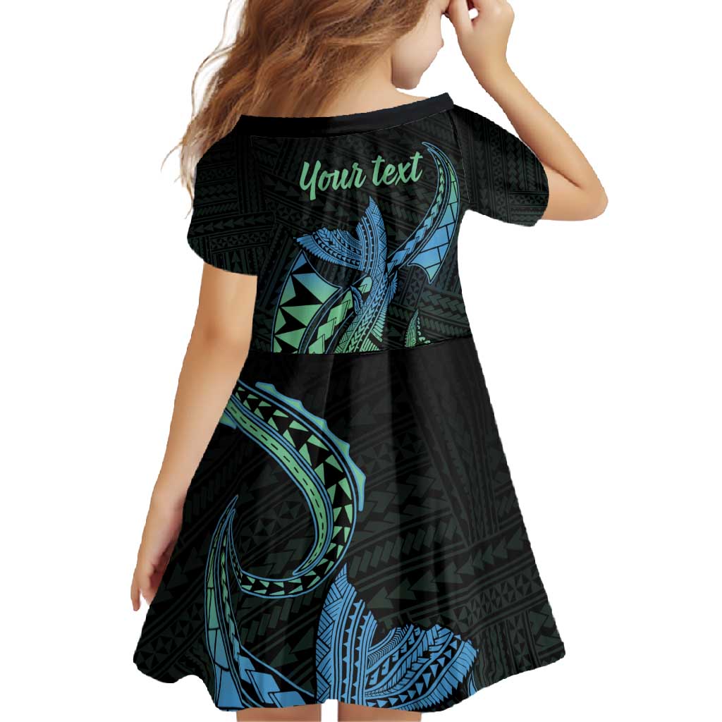 Personalised Hawaii Kure Atoll Family Matching Short Sleeve Bodycon Dress and Hawaiian Shirt Holaniku Coral Reef with Polynesian Tribal LT9 - Polynesian Pride