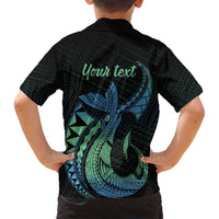 Personalised Hawaii Kure Atoll Family Matching Tank Maxi Dress and Hawaiian Shirt Holaniku Coral Reef with Polynesian Tribal LT9 - Polynesian Pride