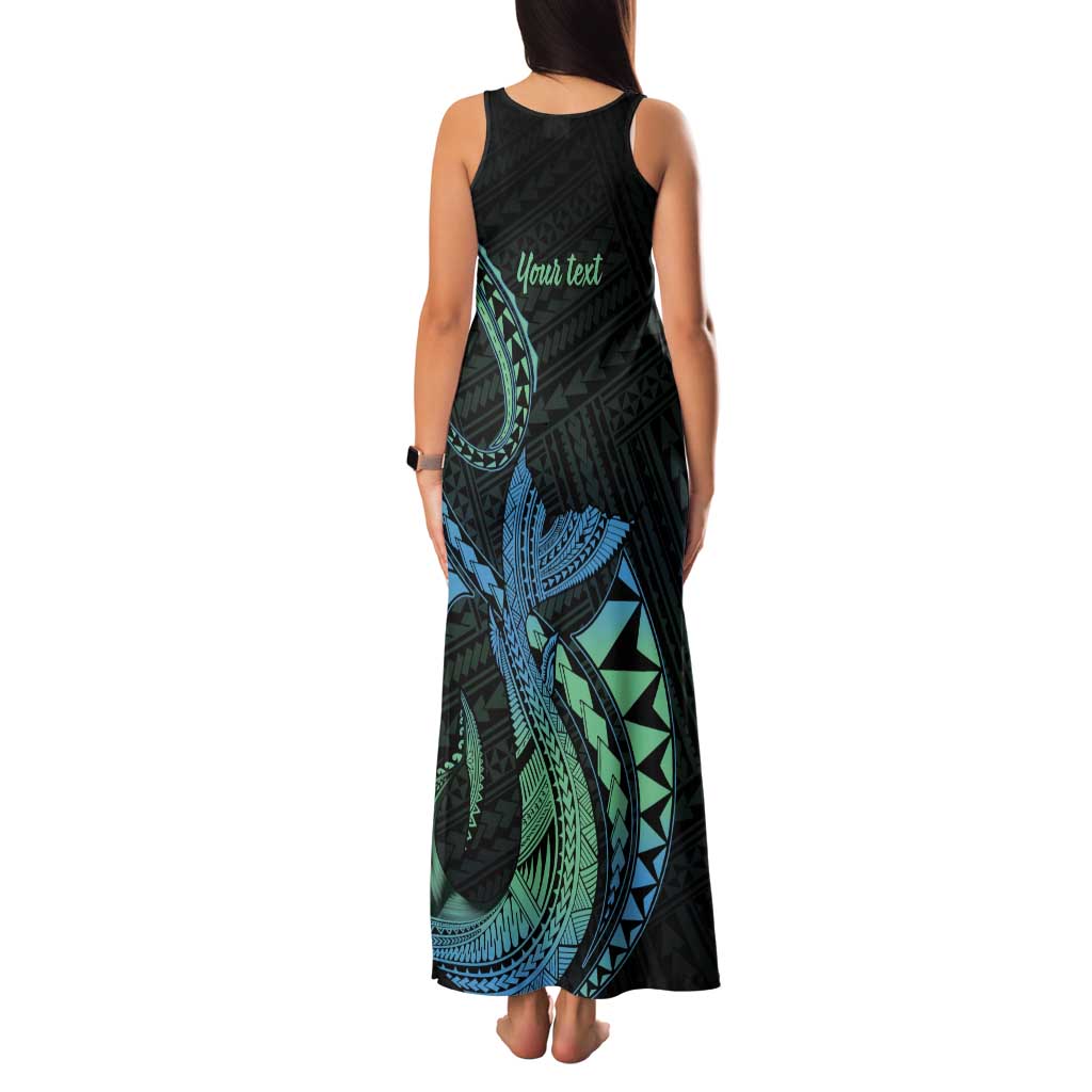 Personalised Hawaii Kure Atoll Family Matching Tank Maxi Dress and Hawaiian Shirt Holaniku Coral Reef with Polynesian Tribal LT9 - Polynesian Pride
