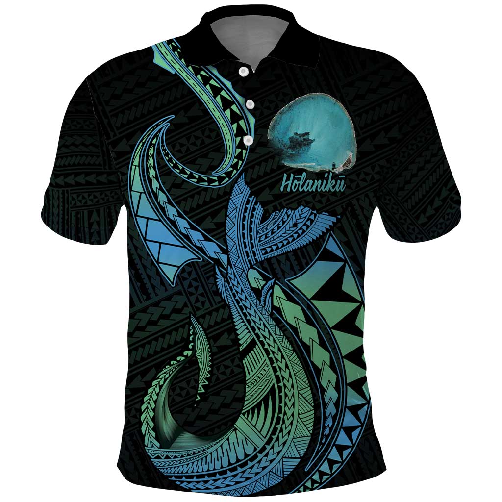 Personalised Hawaii Kure Atoll Polo Shirt Holaniku Coral Reef with Polynesian Tribal