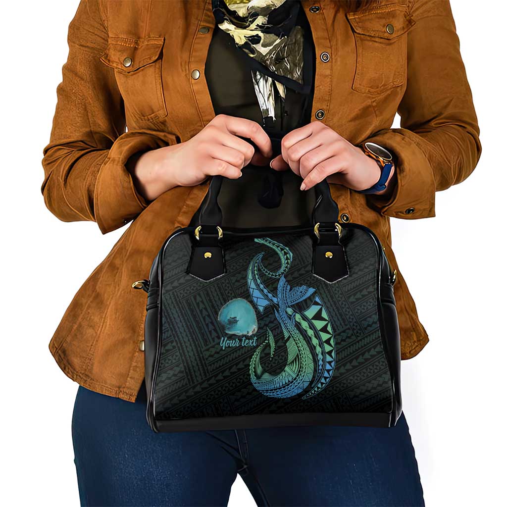 Personalised Hawaii Kure Atoll Shoulder Handbag Holaniku Coral Reef with Polynesian Tribal