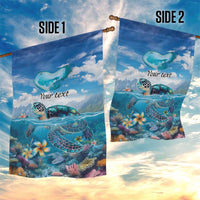Personalised Palau Kayangel Atoll Garden Flag Turtle With Coral Reef Under Water LT9 - Polynesian Pride
