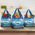 Personalised Palau Kayangel Atoll Grocery Bag Turtle With Coral Reef Under Water