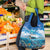 Personalised Palau Kayangel Atoll Grocery Bag Turtle With Coral Reef Under Water
