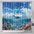 Personalised Palau Kayangel Atoll Shower Curtain Turtle With Coral Reef Under Water
