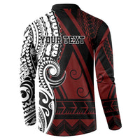 Personalised Tonga Constitution Day 1875 Button Sweatshirt Polynesian Tribal Tattoo
