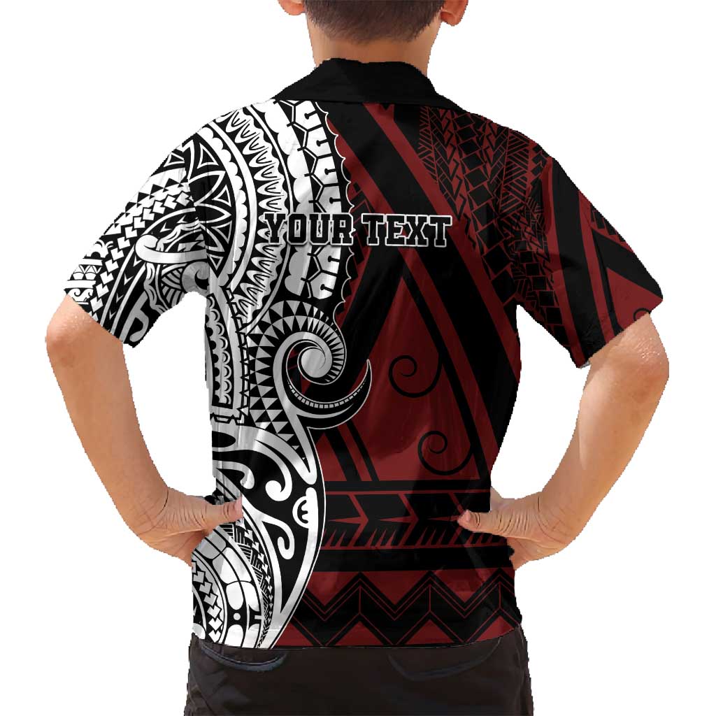 Personalised Tonga Constitution Day 1875 Family Matching Off Shoulder Maxi Dress and Hawaiian Shirt Polynesian Tribal Tattoo LT9 - Polynesian Pride