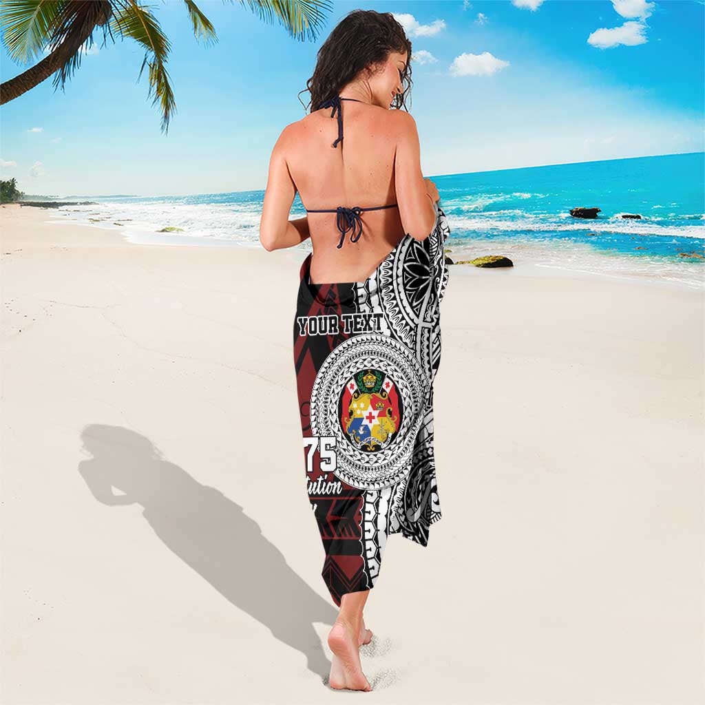 Personalised Tonga Constitution Day 1875 Sarong Polynesian Tribal Tattoo