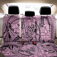 Polynesia Back Car Seat Cover Tribal Polynesian Spirit With Pink Pacific Flowers LT9 - Polynesian Pride