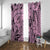 Polynesia Window Curtain Tribal Polynesian Spirit With Pink Pacific Flowers LT9 With Grommets Pink - Polynesian Pride