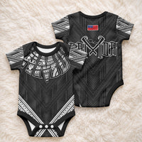 Black Samoa Tribal Chest Tattoo Baby Onesie LT9 - Polynesian Pride