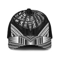 Black Samoa Tribal Chest Tattoo Baseball Net Cap LT9 One Size Black Black - Polynesian Pride
