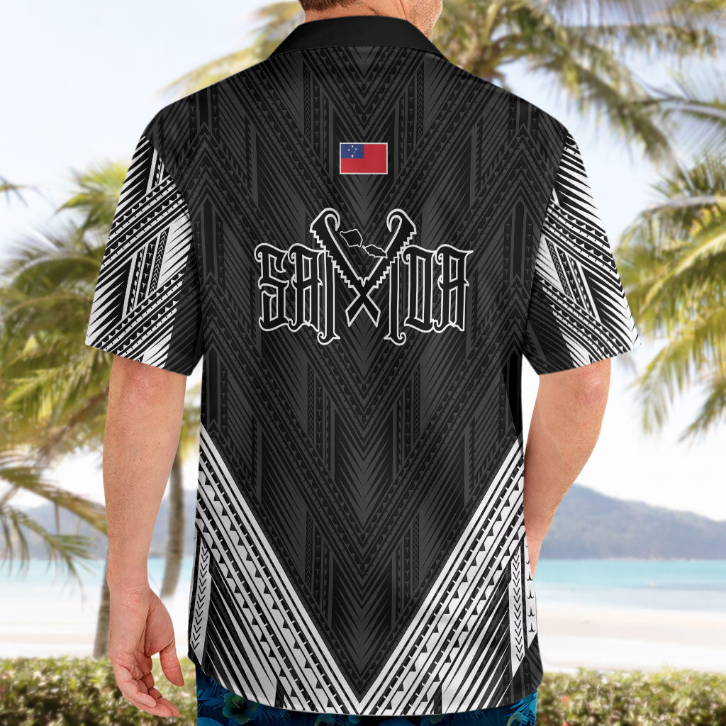 Black Samoa Tribal Chest Tattoo Hawaiian Shirt LT9 - Polynesian Pride