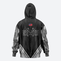 Black Samoa Tribal Chest Tattoo Hoodie LT9 - Polynesian Pride