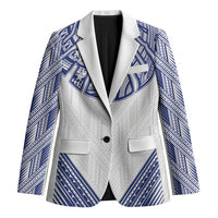 White Samoa Tribal Chest Tattoo Blazer LT9 Unisex White - Polynesian Pride