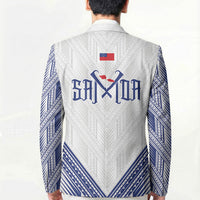 White Samoa Tribal Chest Tattoo Blazer LT9 - Polynesian Pride