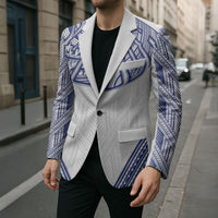 White Samoa Tribal Chest Tattoo Blazer LT9 - Polynesian Pride