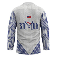 White Samoa Tribal Chest Tattoo Hockey Jersey LT9 - Polynesian Pride