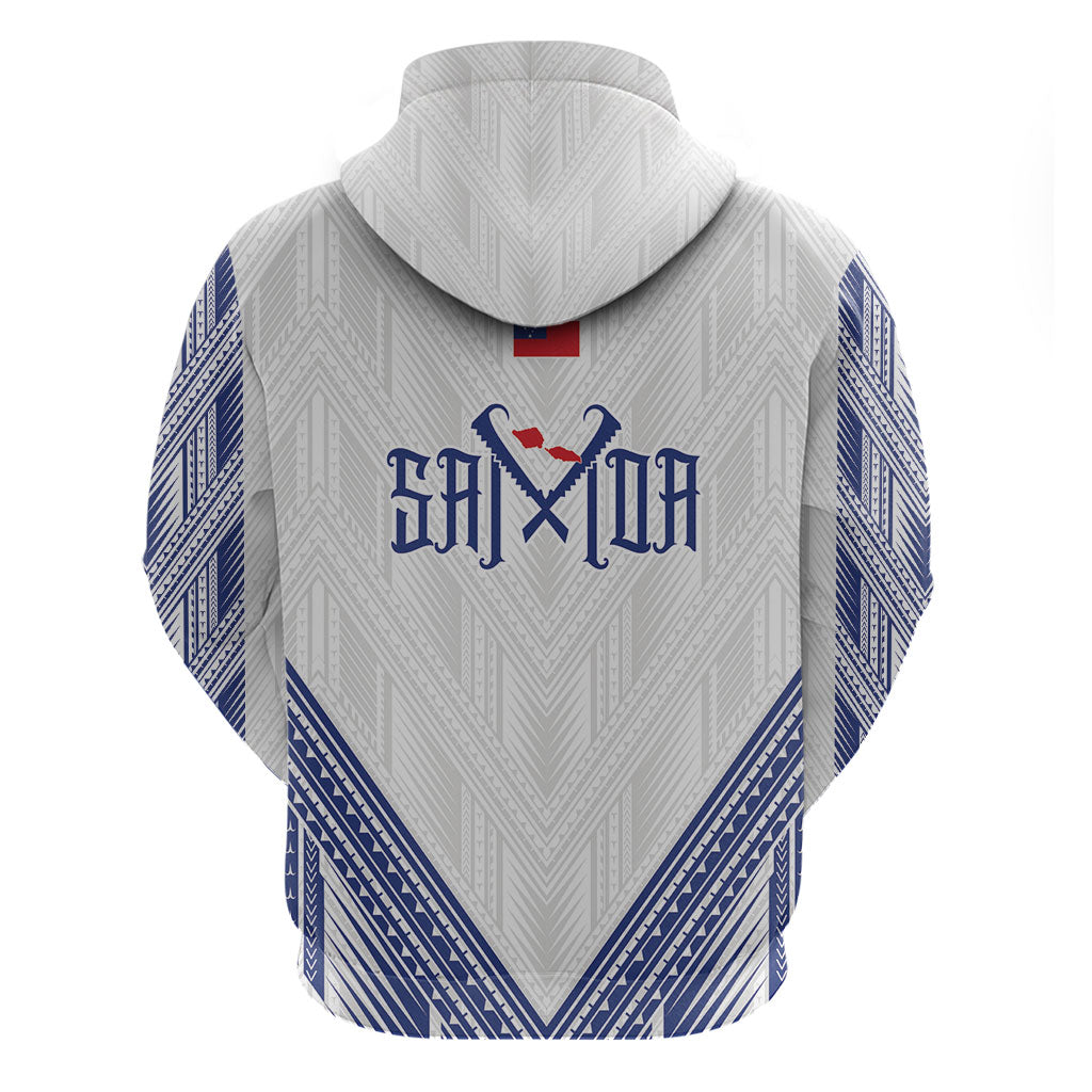 White Samoa Tribal Chest Tattoo Hoodie LT9 - Polynesian Pride