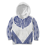 White Samoa Tribal Chest Tattoo Kid Hoodie LT9 Hoodie White - Polynesian Pride