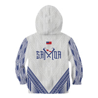 White Samoa Tribal Chest Tattoo Kid Hoodie LT9 - Polynesian Pride