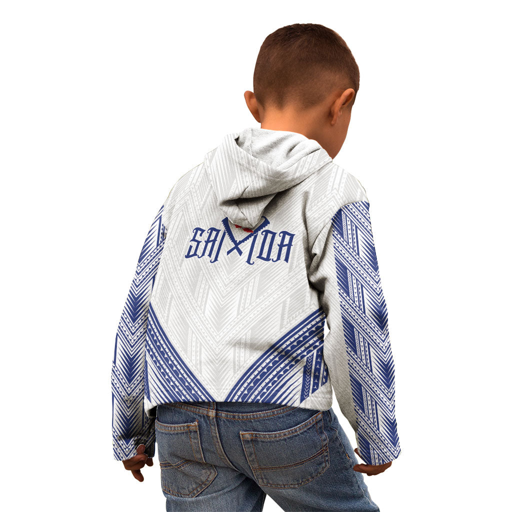 White Samoa Tribal Chest Tattoo Kid Hoodie LT9 - Polynesian Pride