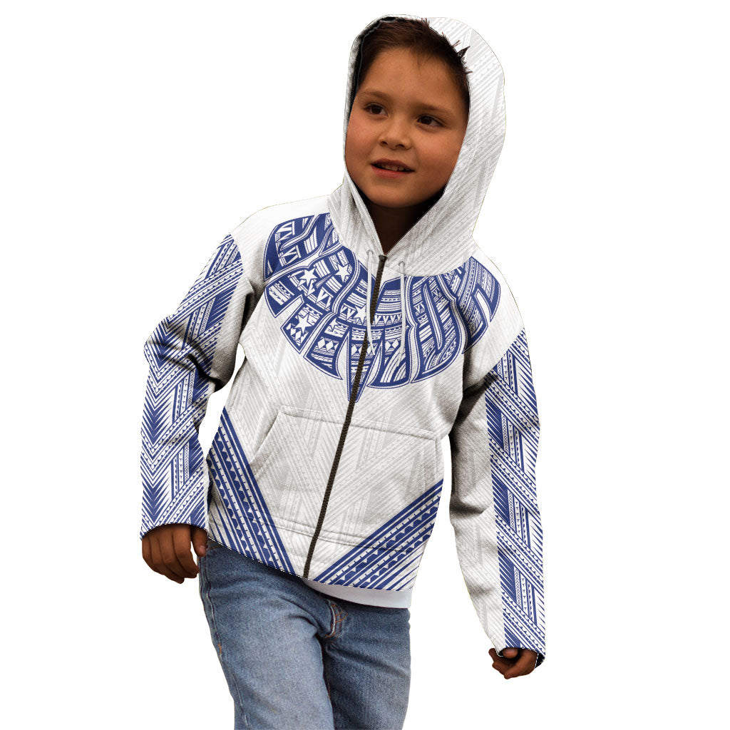 White Samoa Tribal Chest Tattoo Kid Hoodie LT9 - Polynesian Pride