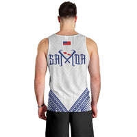 White Samoa Tribal Chest Tattoo Men Tank Top LT9 - Polynesian Pride