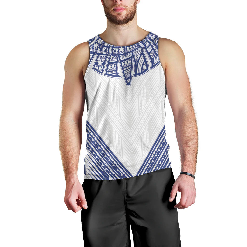 White Samoa Tribal Chest Tattoo Men Tank Top LT9 - Polynesian Pride