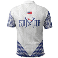White Samoa Tribal Chest Tattoo Polo Shirt LT9 - Polynesian Pride