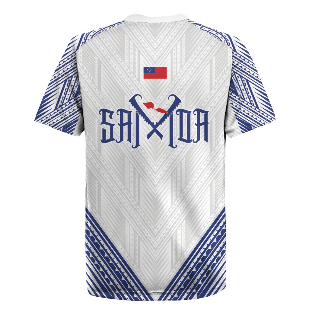 White Samoa Tribal Chest Tattoo Rugby Jersey LT9 - Polynesian Pride