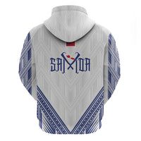 White Samoa Tribal Chest Tattoo Zip Hoodie LT9 - Polynesian Pride