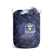 Toa Samoa 40th Anniversary Laundry Basket Royal Blue Tribal LT9 - Polynesian Pride