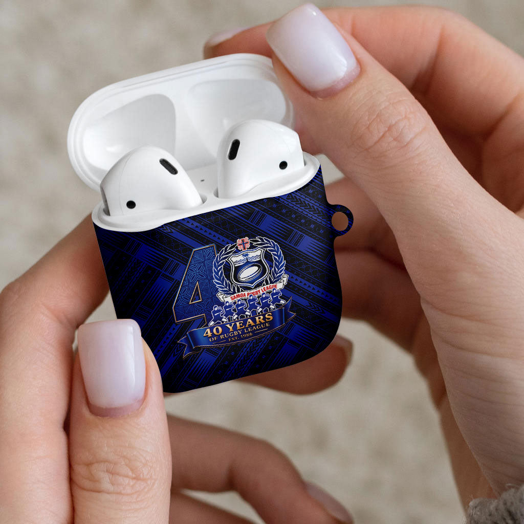 Toa Samoa 40th Anniversary AirPods Case Royal Blue Tribal LT9 - Polynesian Pride