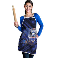 Toa Samoa 40th Anniversary Apron Royal Blue Tribal LT9 - Polynesian Pride