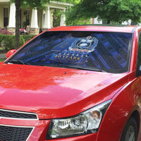 Toa Samoa 40th Anniversary Auto Sun Shade Royal Blue Tribal LT9 - Polynesian Pride