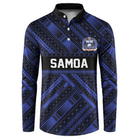 Toa Samoa 40th Anniversary Button Sweatshirt Royal Blue Tribal LT9 Blue - Polynesian Pride