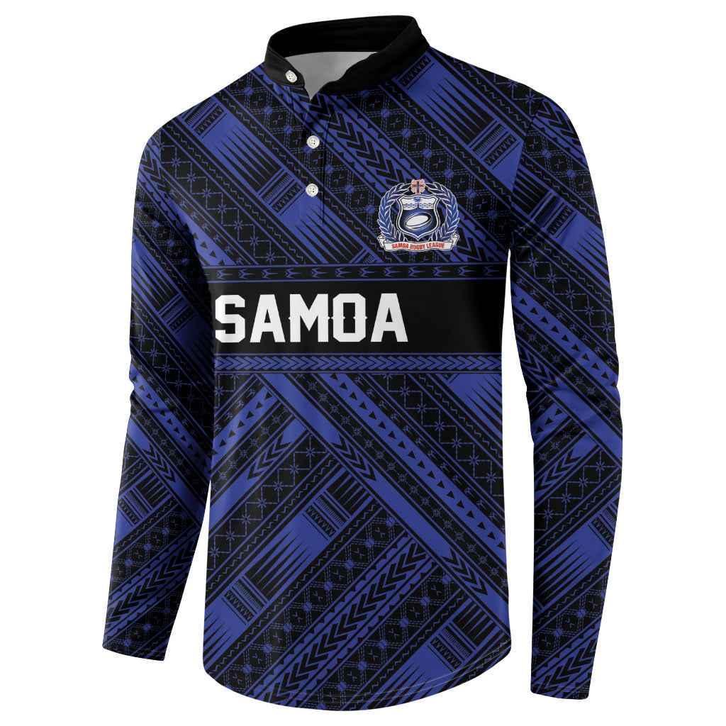 Toa Samoa 40th Anniversary Button Sweatshirt Royal Blue Tribal LT9 - Polynesian Pride