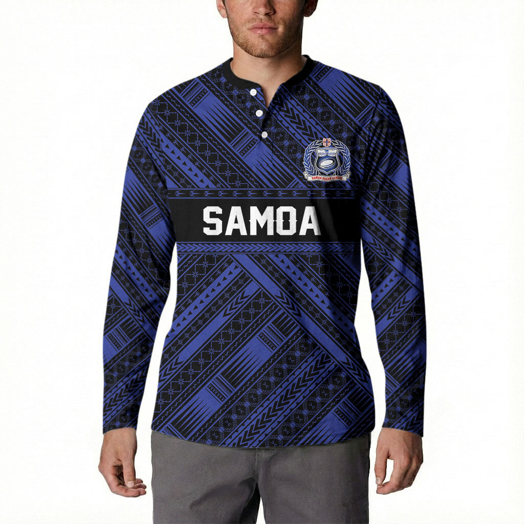 Toa Samoa 40th Anniversary Button Sweatshirt Royal Blue Tribal LT9 - Polynesian Pride
