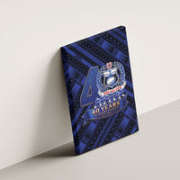 Toa Samoa 40th Anniversary Canvas Wall Art Royal Blue Tribal LT9 - Polynesian Pride